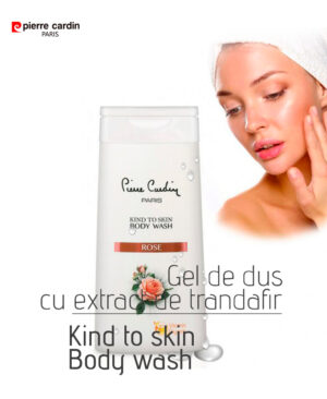 Gel de dus cu extract de trandafir Kind to skin Body wash, 250 ml