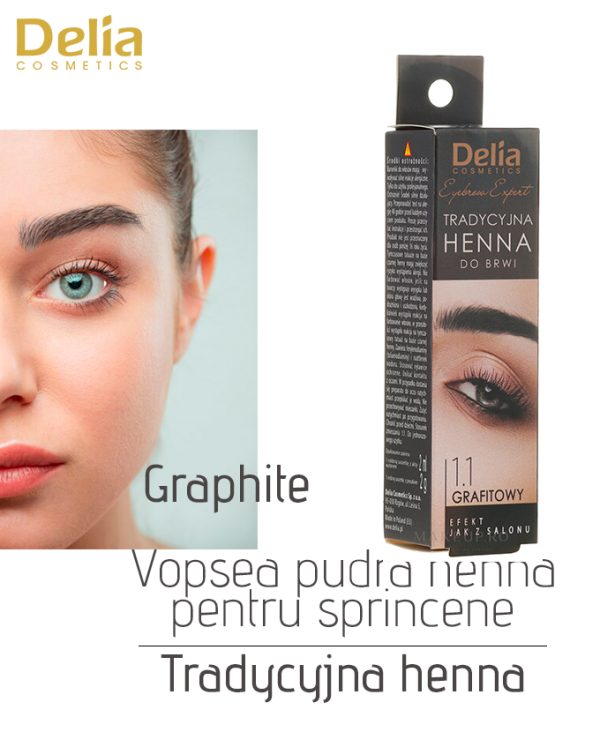 Vopsea pudra henna pentru sprincene Tradycyjna Henna, 2 g - imagine 2