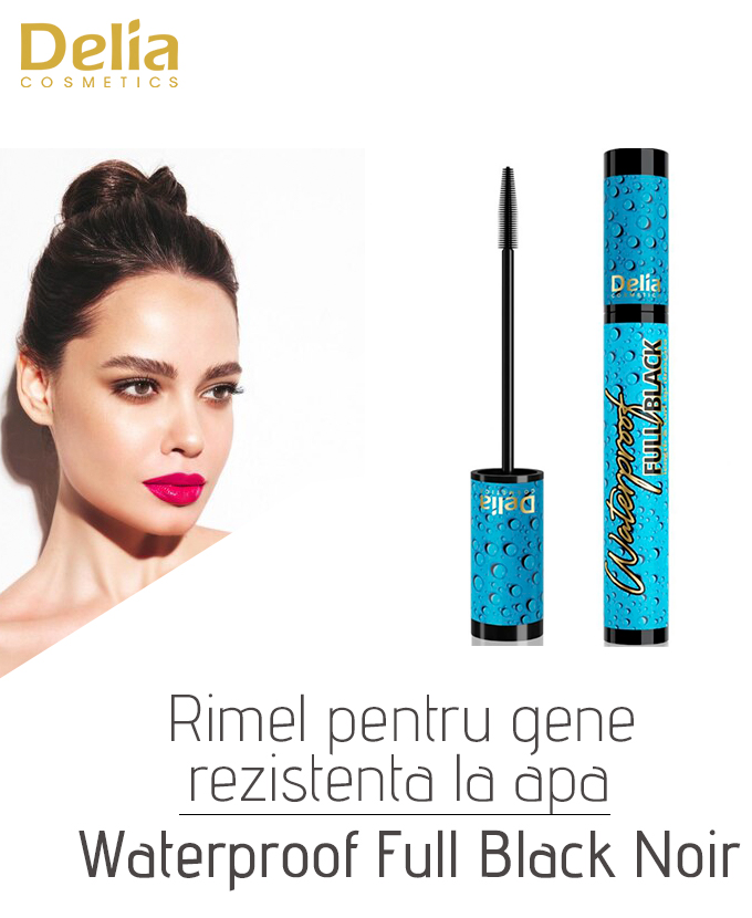 Rimel rezistent la apa Waterproof Full Black Noir, 12 ml