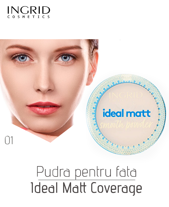 Pudra compacta pentru fata Ideal Matt Coverage, 8 g