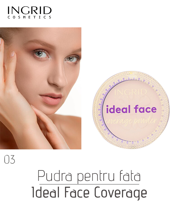 Pudra compacta pentru fata Ideal Face Coverage, 8 g - imagine 3