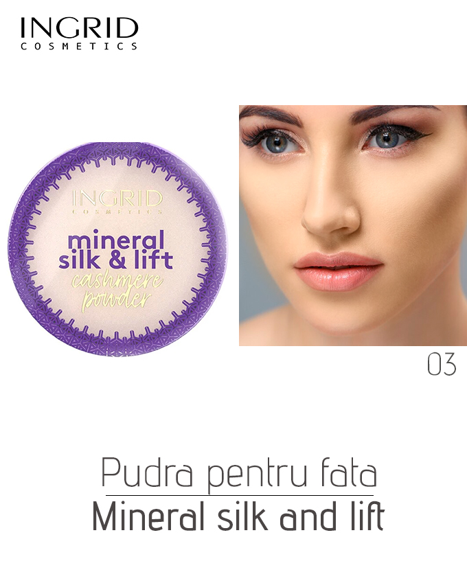 Pudra compacta pentru fata Mineral Silk and Lift, 8 g - imagine 3