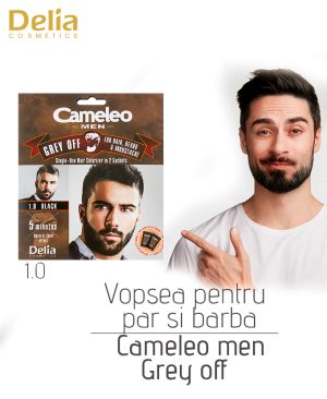 Vopsea pentru par si barba Cameleo Men Grey Off, 15+15 g