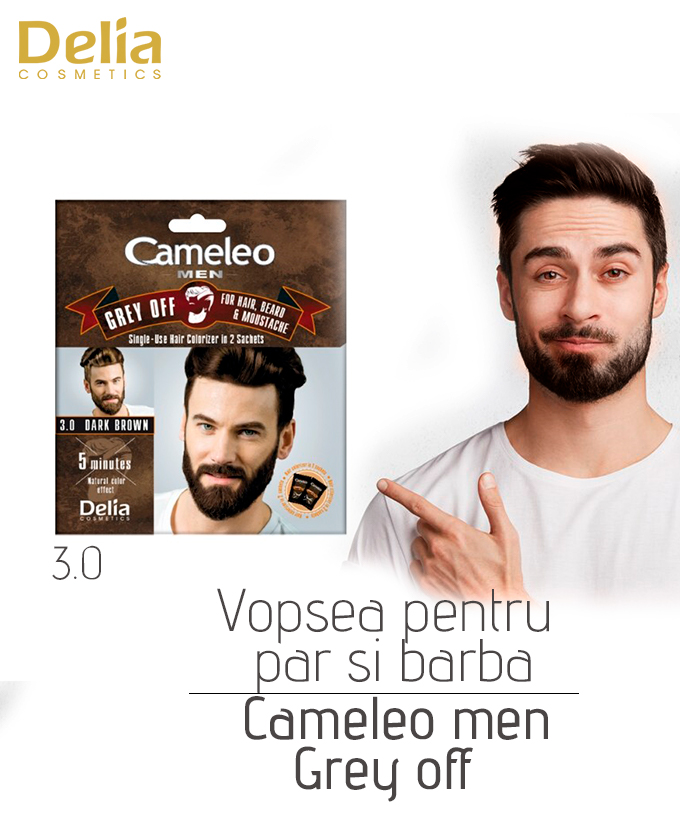 Vopsea pentru par si barba Cameleo Men Grey Off, 15+15 g - imagine 2