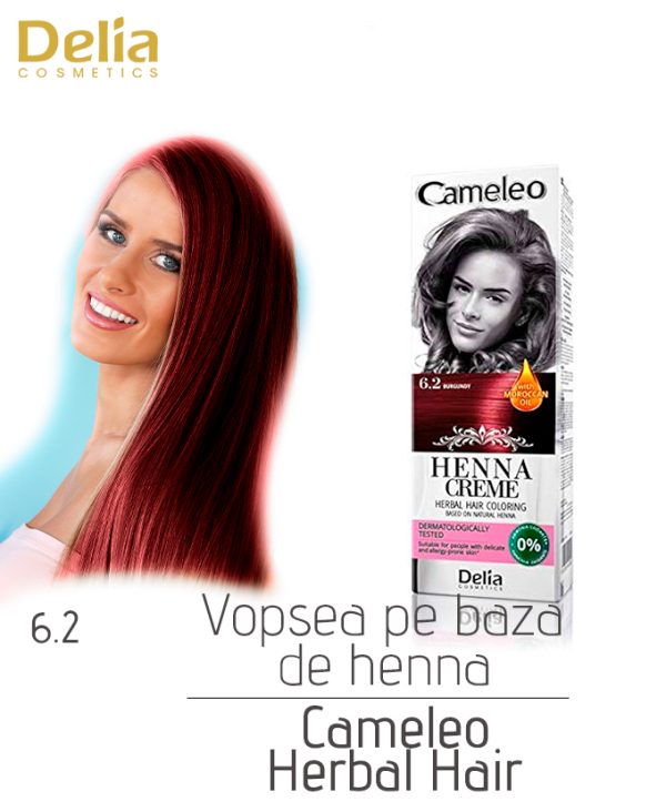 Vopsea pe baza de henna Cameleo Herbal Hair, 75 g - imagine 2