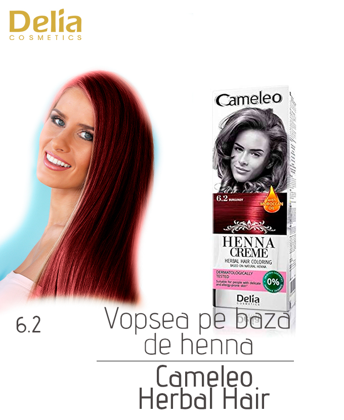 Vopsea pe baza de henna Cameleo Herbal Hair, 75 g - imagine 2