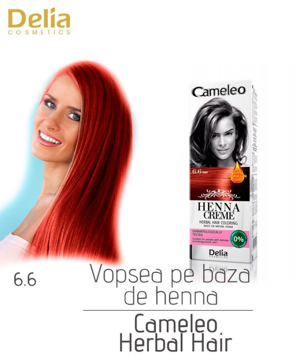 Vopsea pe baza de henna Cameleo Herbal Hair, 75 g - imagine 4