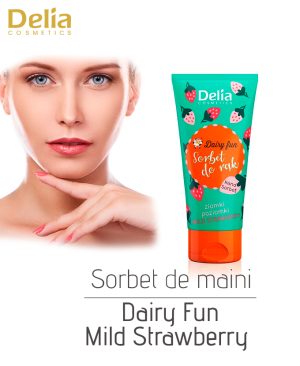 Crema de maini Capsune Dairy Fun Mild Strawberry, 50 ml