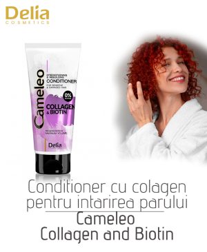Balsam cu colagen pentru intarirea parului Cameleo Collagen and Biotin, 200 ml