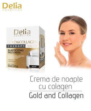 Crema de noapte cu retinol Gold and Collagen, 50 ml