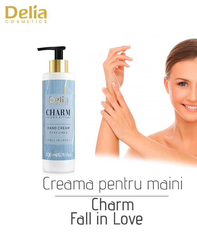 Crema de maini parfumata hranitoare Charm Fall in Love, 200 ml