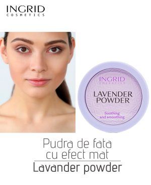 Pudra de fata cu efect mat Lavender Powder, 8 g