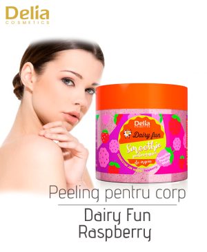 Exfoliant pentru corp Dairy Fun Raspberry, 350 ml