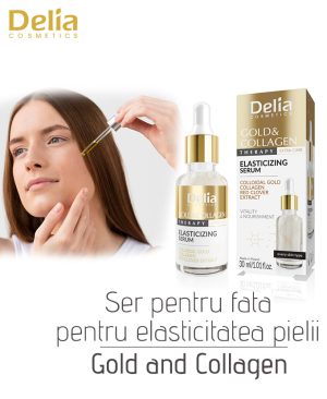 Ser pentru elasticitatea pielii Gold and Collagen, 30 ml