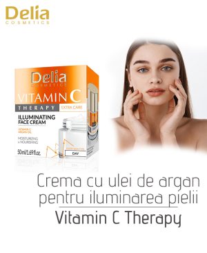 Crema cu ulei de argan pentru iluminare Vitamin C Therapy, 50 ml