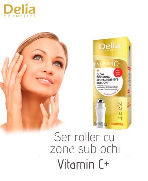 Ser roller pentru zona sub ochi Vitamin C+