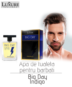 Apa de tualeta pentru barbati Big Day Indigo EDT, 100 ml