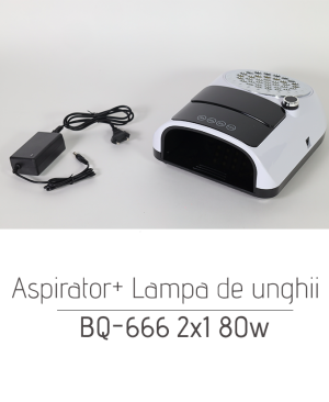 Aspirator+ Lampa de unghii BQ-666 2x1 80w
