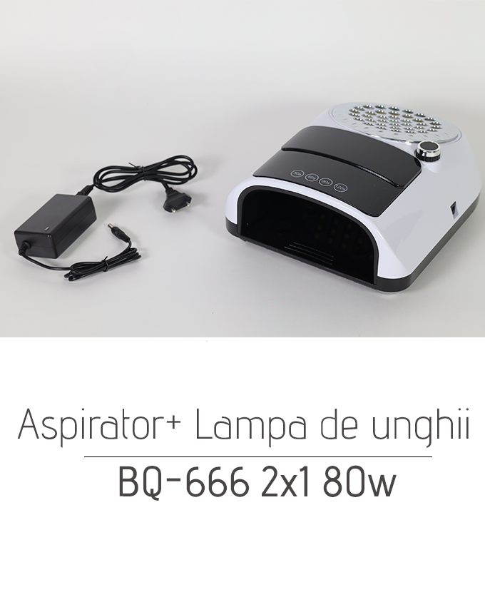 Aspirator+ Lampa de unghii BQ-666 2x1 80w