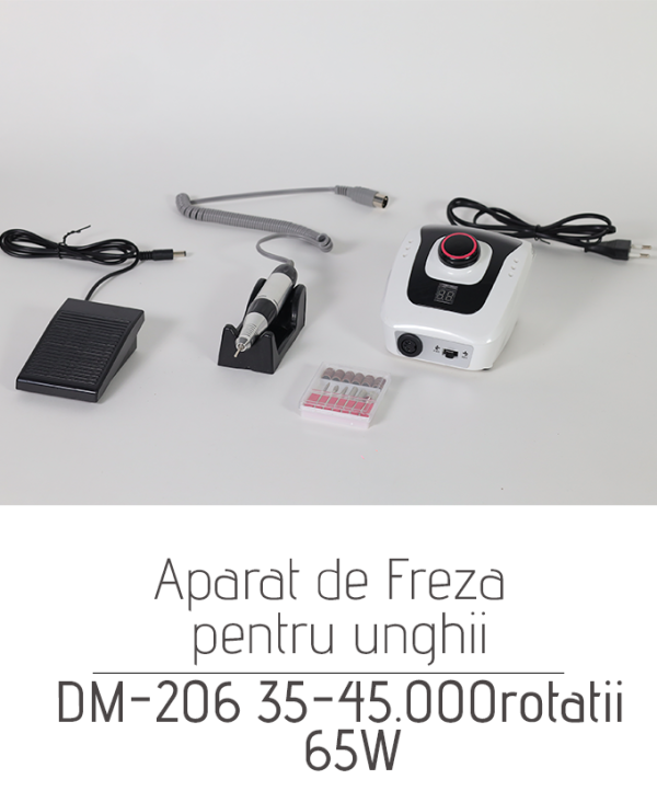 Aparat de freza pentru unghii DM-206 35-45.000rotatii 65 W