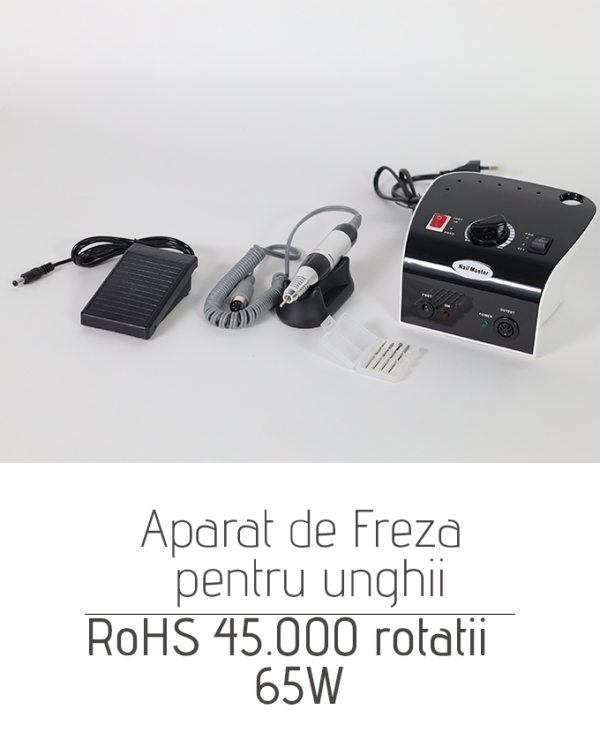 Aparat de freza pentru unghii RoHS 45.000 rotatii 65W