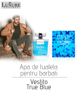 Apa de tualeta pentru barbati VESTITO True Blue EDT, 100 ml