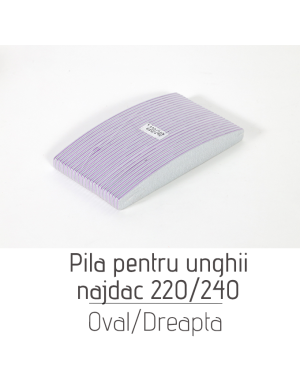 Pila najdac pentru unghii 220/240 Oval/Dreapta