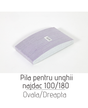 Pila najdac pentru unghii 100/180 Oval/Dreapta