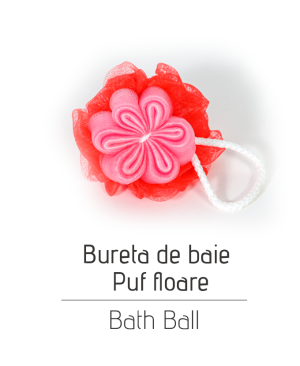 Bureta de baie Puf floare Bath Ball, 50 g