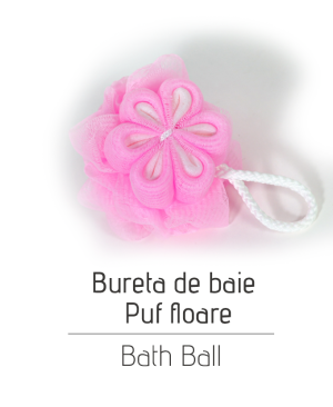 Pureta de baie Puf floare Bath Ball, 50 g