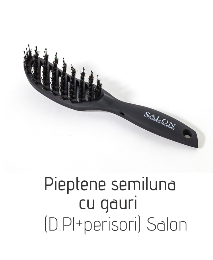 Pieptene semiluna cu gauri (D.Pl+perisori) Salon