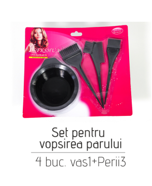 Set pentru vopsirea parului 4 buc. (vas1+Perii3)