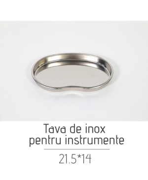 Tava de inox pentru instrumente 21.5/14