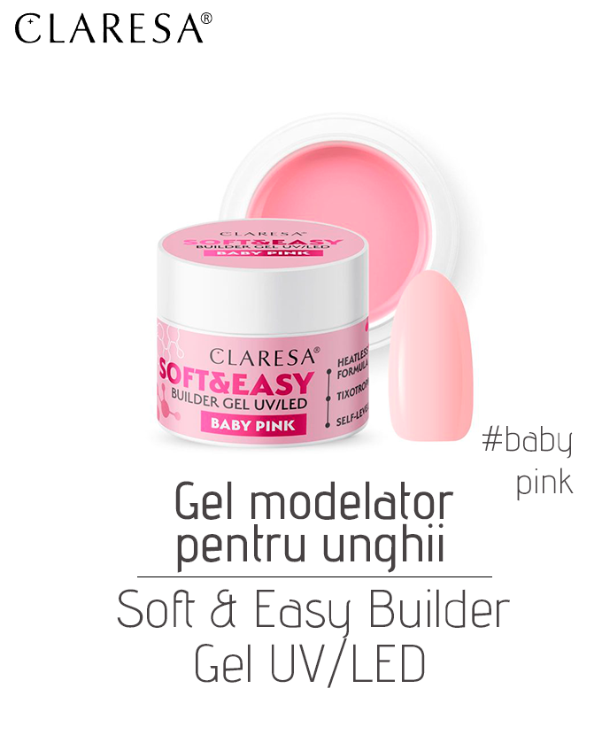 Gel modelator pentru unghii Soft&Easy Builder gel UV/LED, 12 g