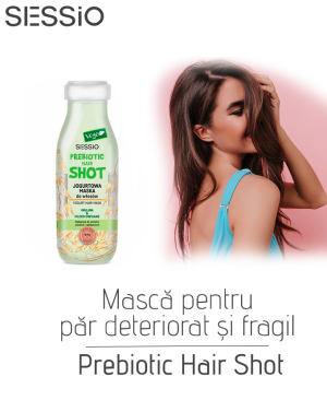 Mască-iaurt pentru păr deteriorat și fragil Prebiotic Hair Shot, 350 ml