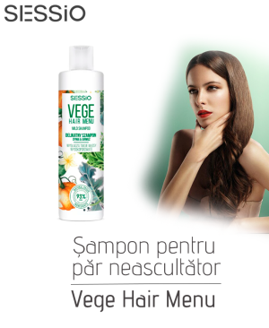 Șampon pentru păr neascultător Vege Hir Menu, 300ml
