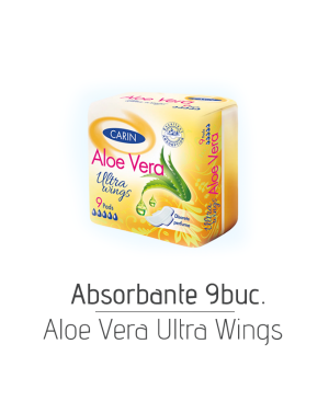 Absorbante Aloe Vera Ultra Wings, 9 buc
