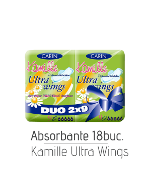 Absorbante Kamille Ultra Wings Duo, 18 buc